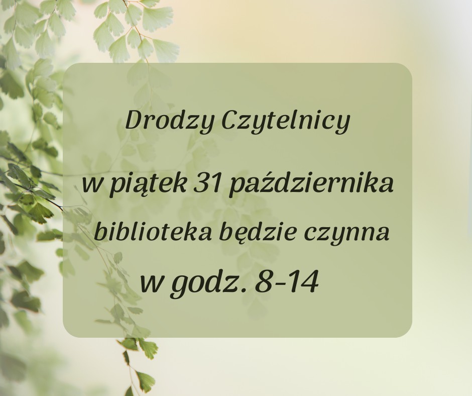 godziny pracy 31.10.2025